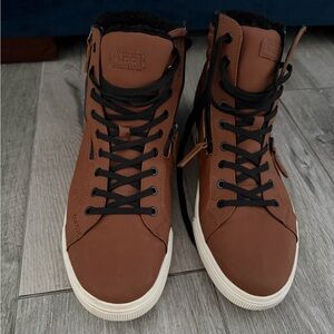 Aldo Men's Brown High-Top Sneakers